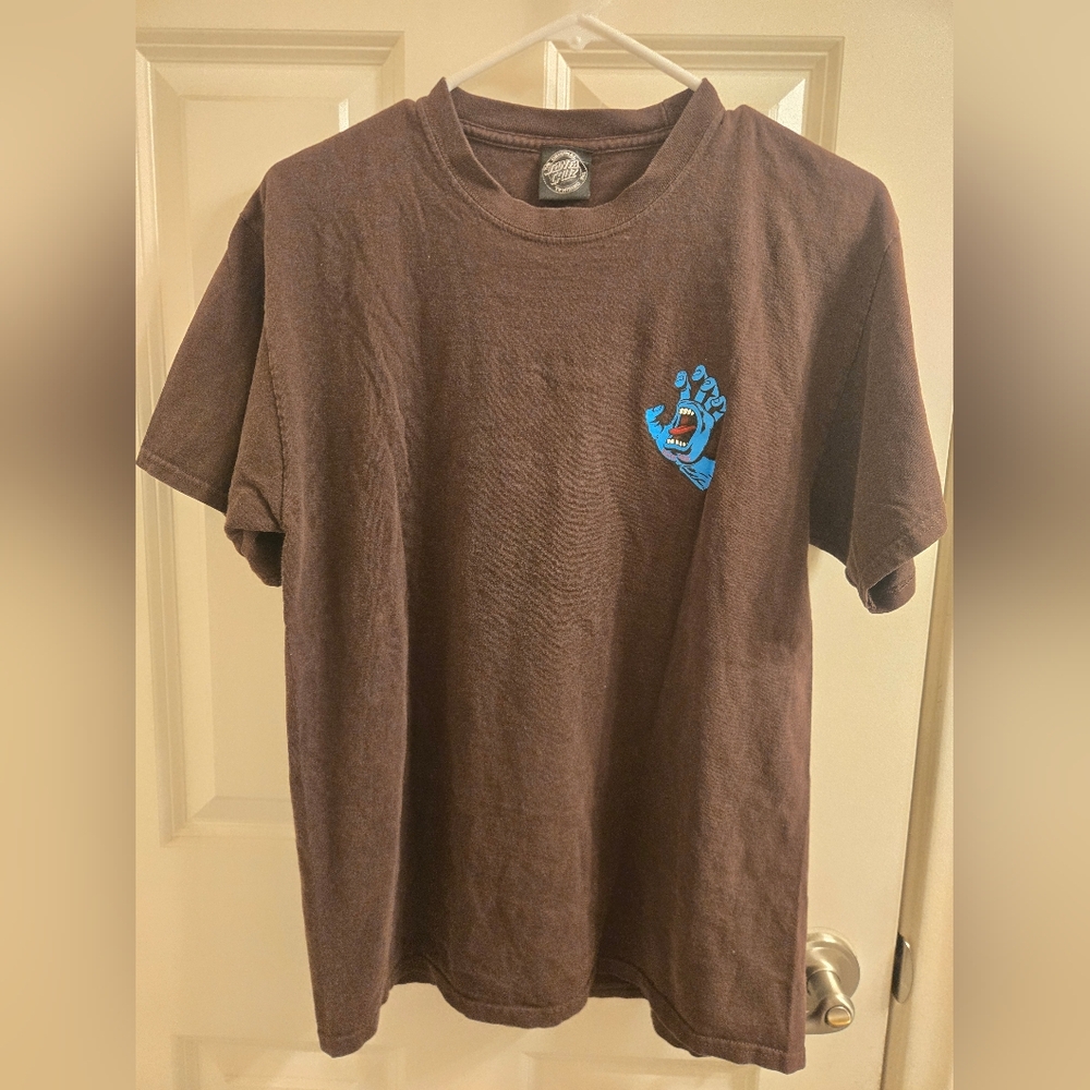 Santa Cruz Screaming Hand Brown Shirt Womens Medium